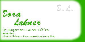 dora lakner business card